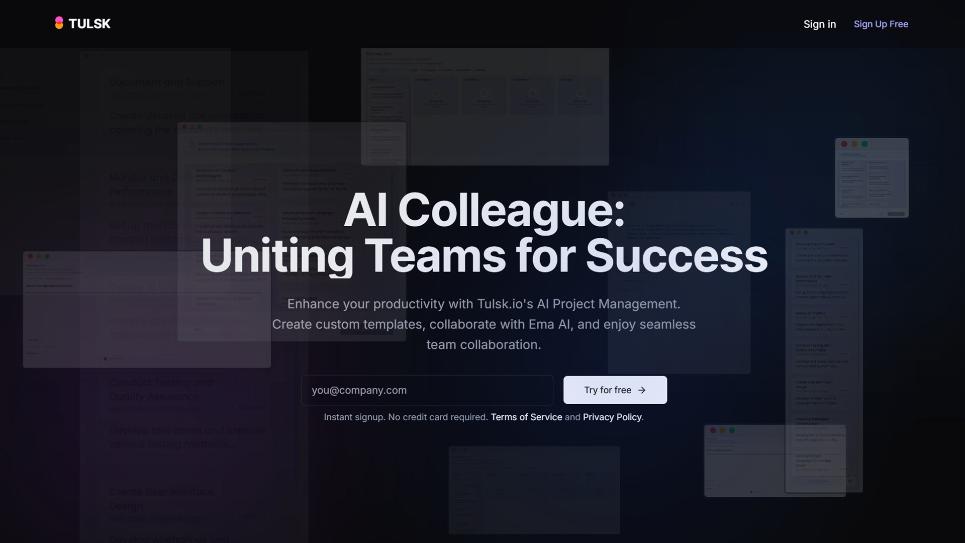 AI Project Management | Tulsk AI | AllAiWebsite