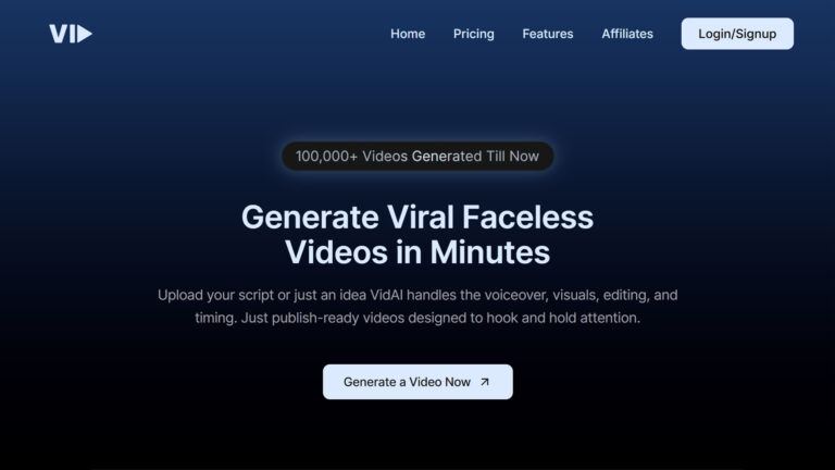 AI Video Generation Platform | Vid.AI | AllAiWebsite