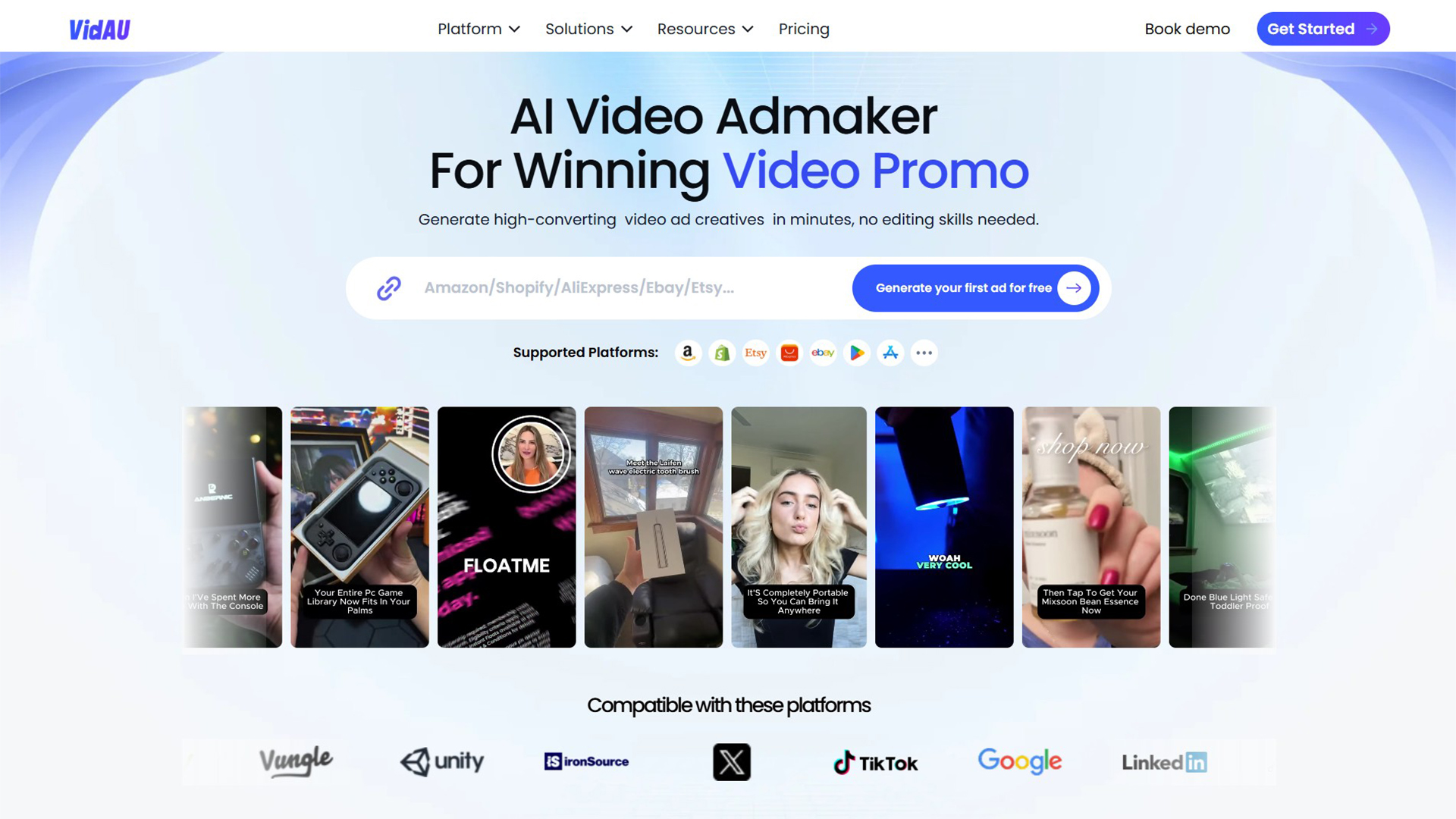 AI Video Ads Generator | VidAU | AllAiWebsite