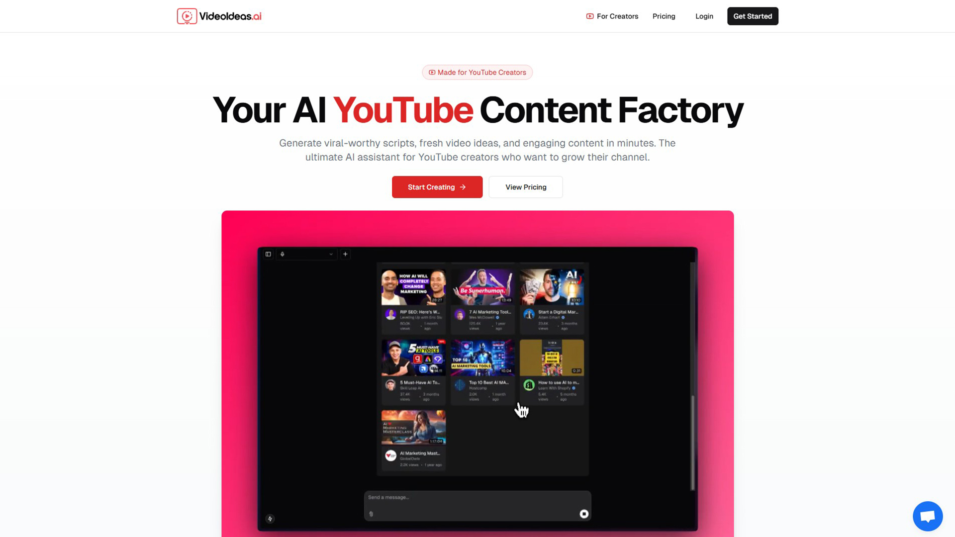 AI YouTube Content Generator | VideoIdeas.ai | AllAiWebsite