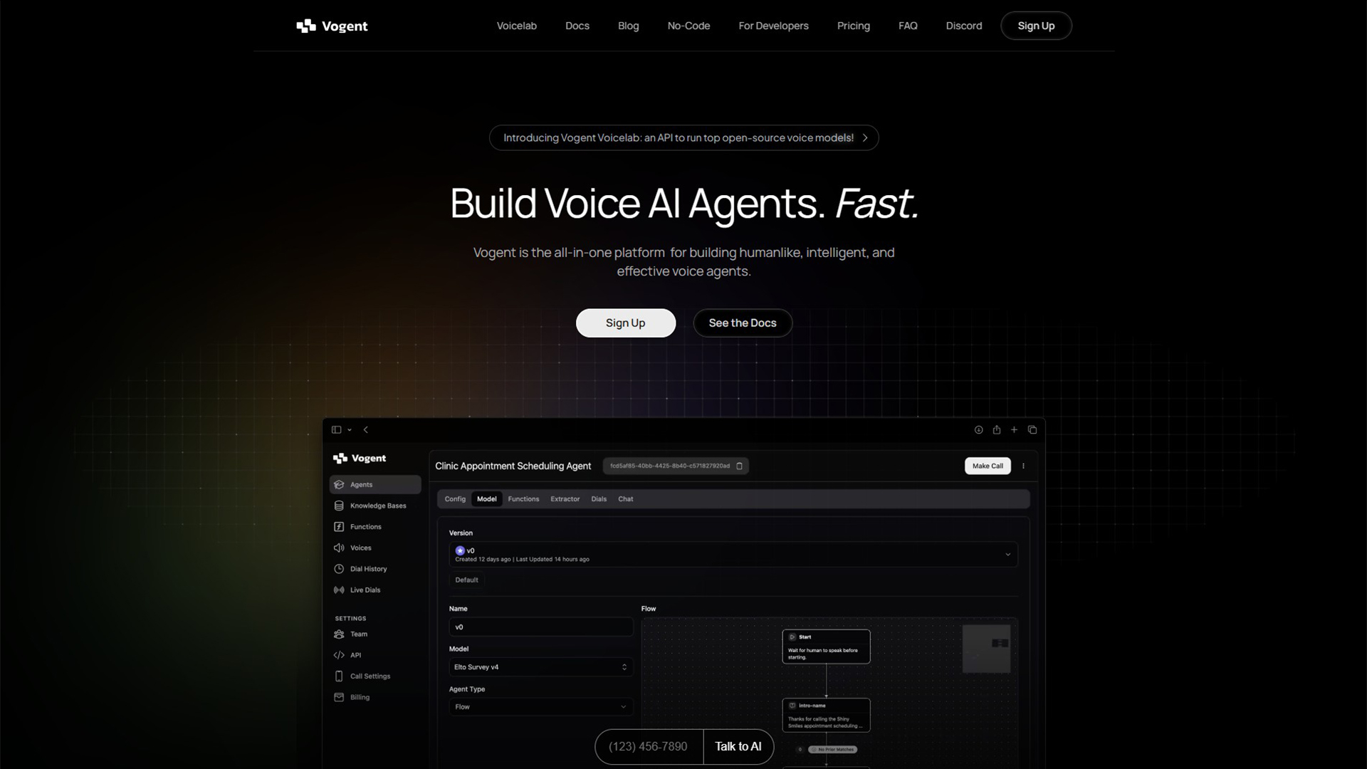 Voice AI Agent Platform | Vogent AI | AllAiWebsite