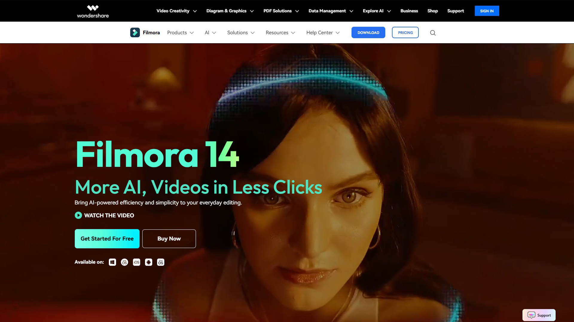 AI Video Editor | Wondershare Filmora | AllAiWebsite