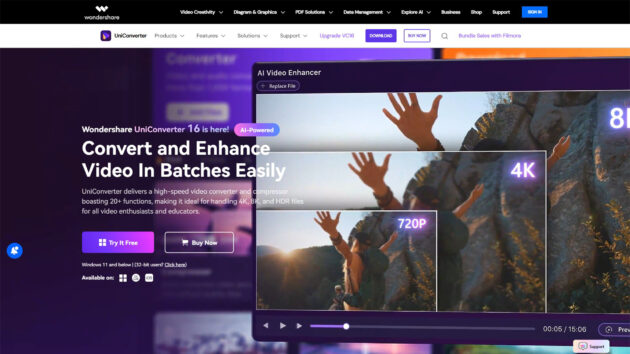 AI Video Converter | Wondershare UniConverter | AllAiWebsite