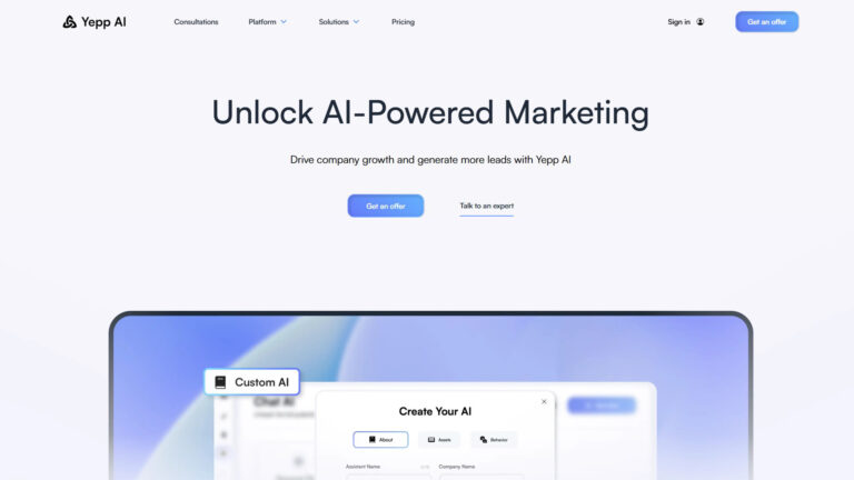 AI Marketing Platform | Yepp AI | AllAiWebsite