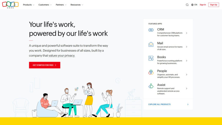 AI Business Software | Zoho | AllAiWebsite