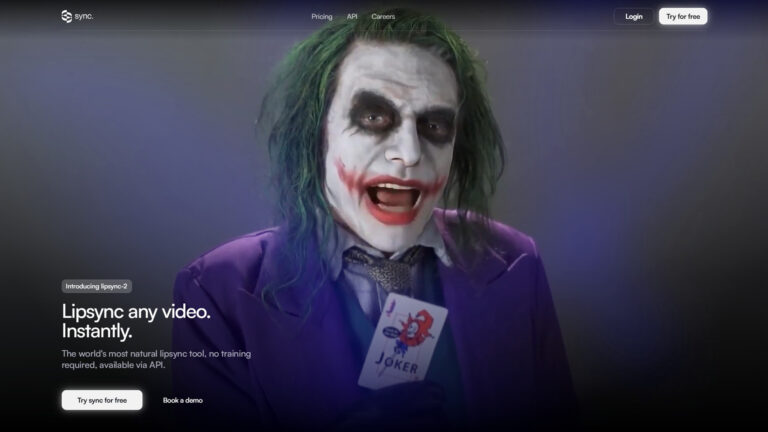 AI Lip Sync Software | sync. | AllAiWebsite