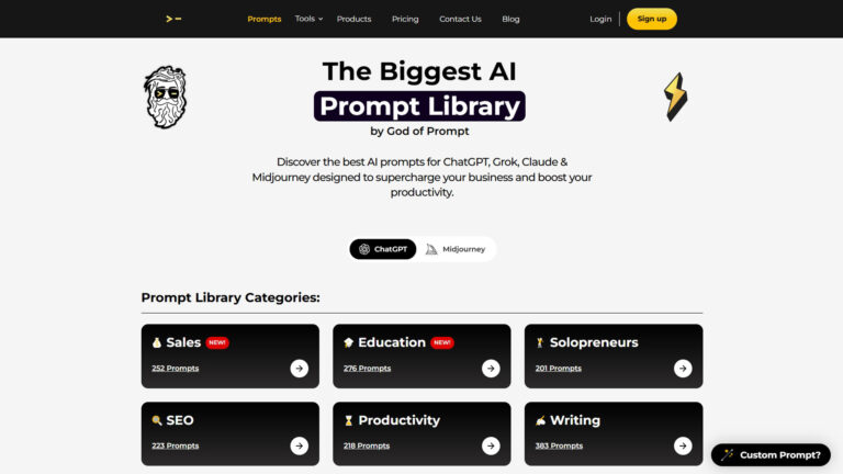 AI prompt generator | AI Prompt Library | AllAIWebsite