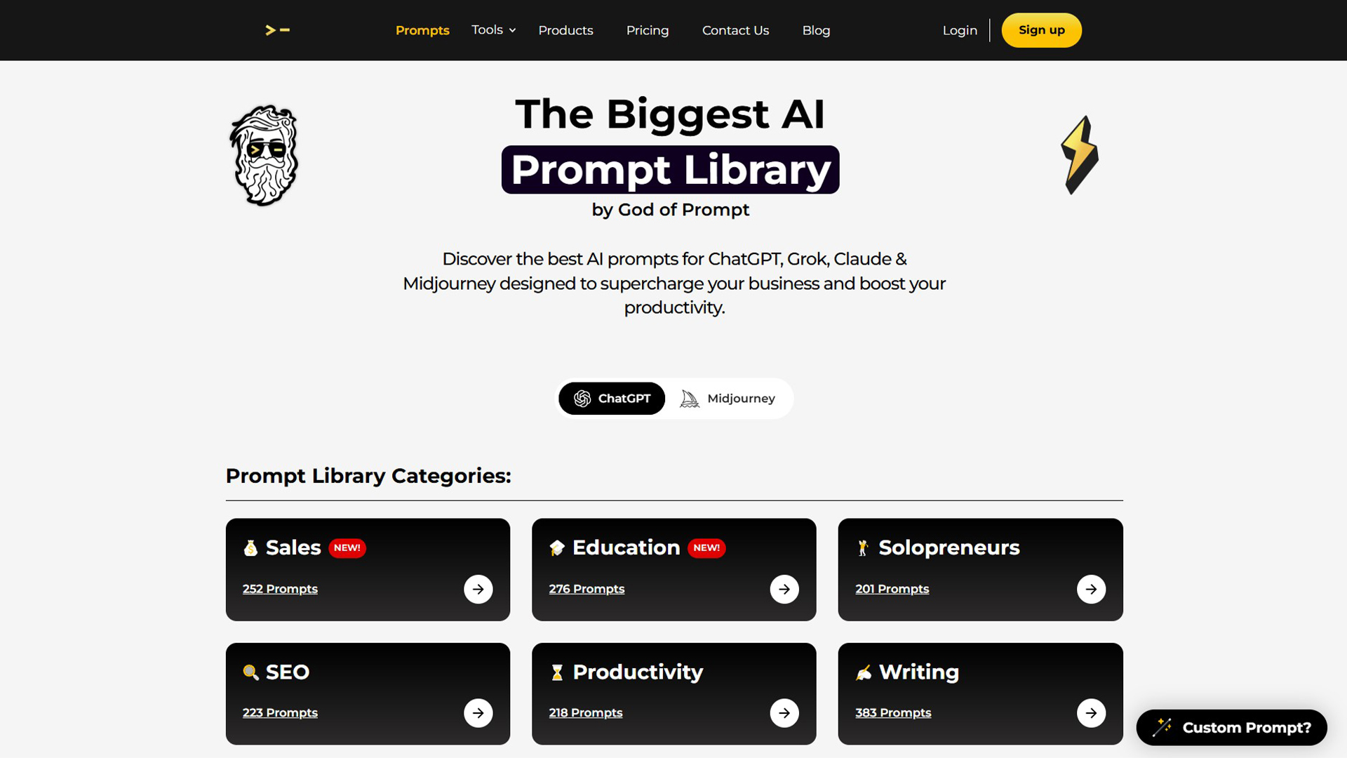 AI prompt generator | AI Prompt Library | AllAIWebsite