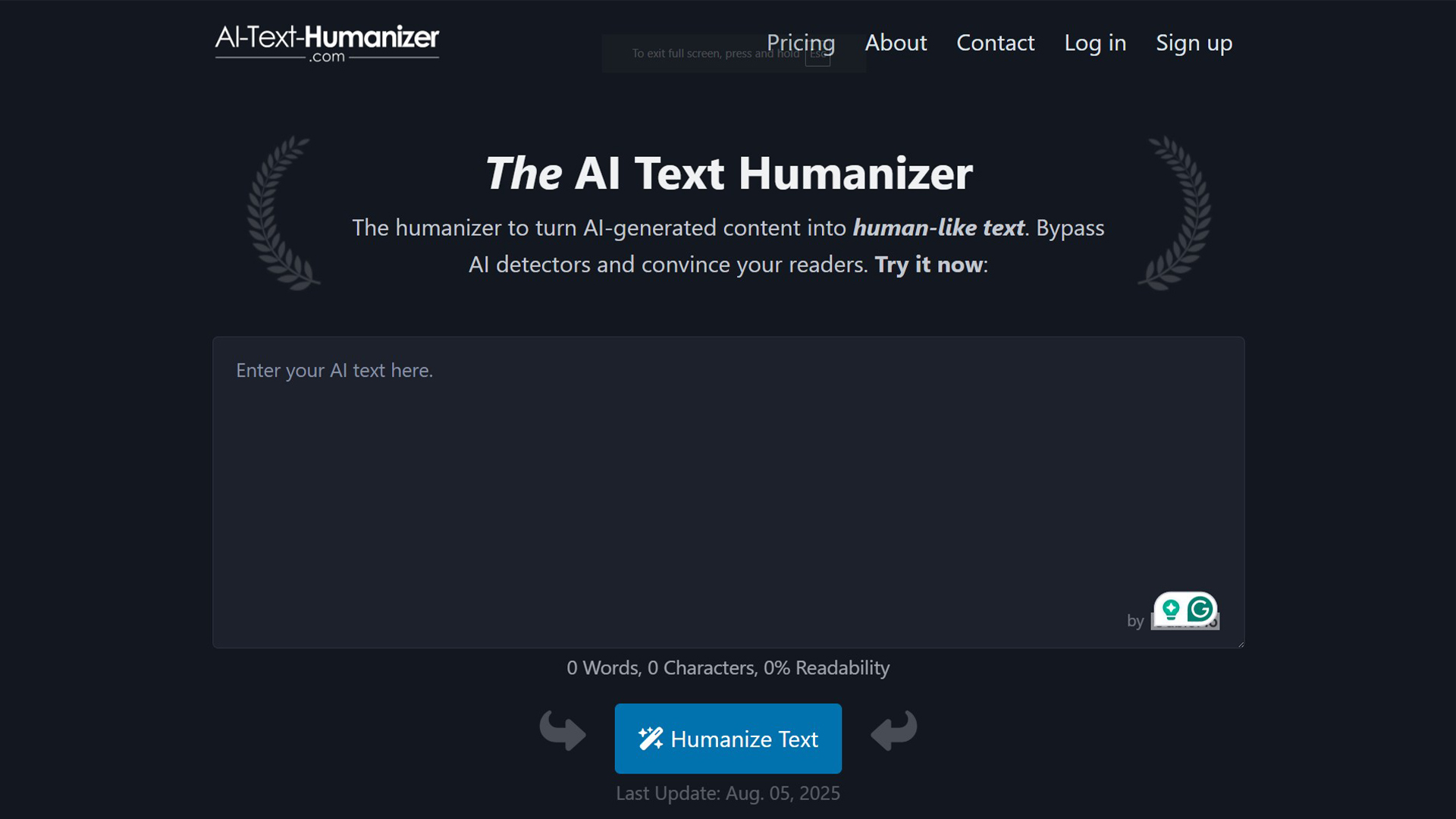 AI text humanizer | AI Text Humanizer | AllAIWebsite