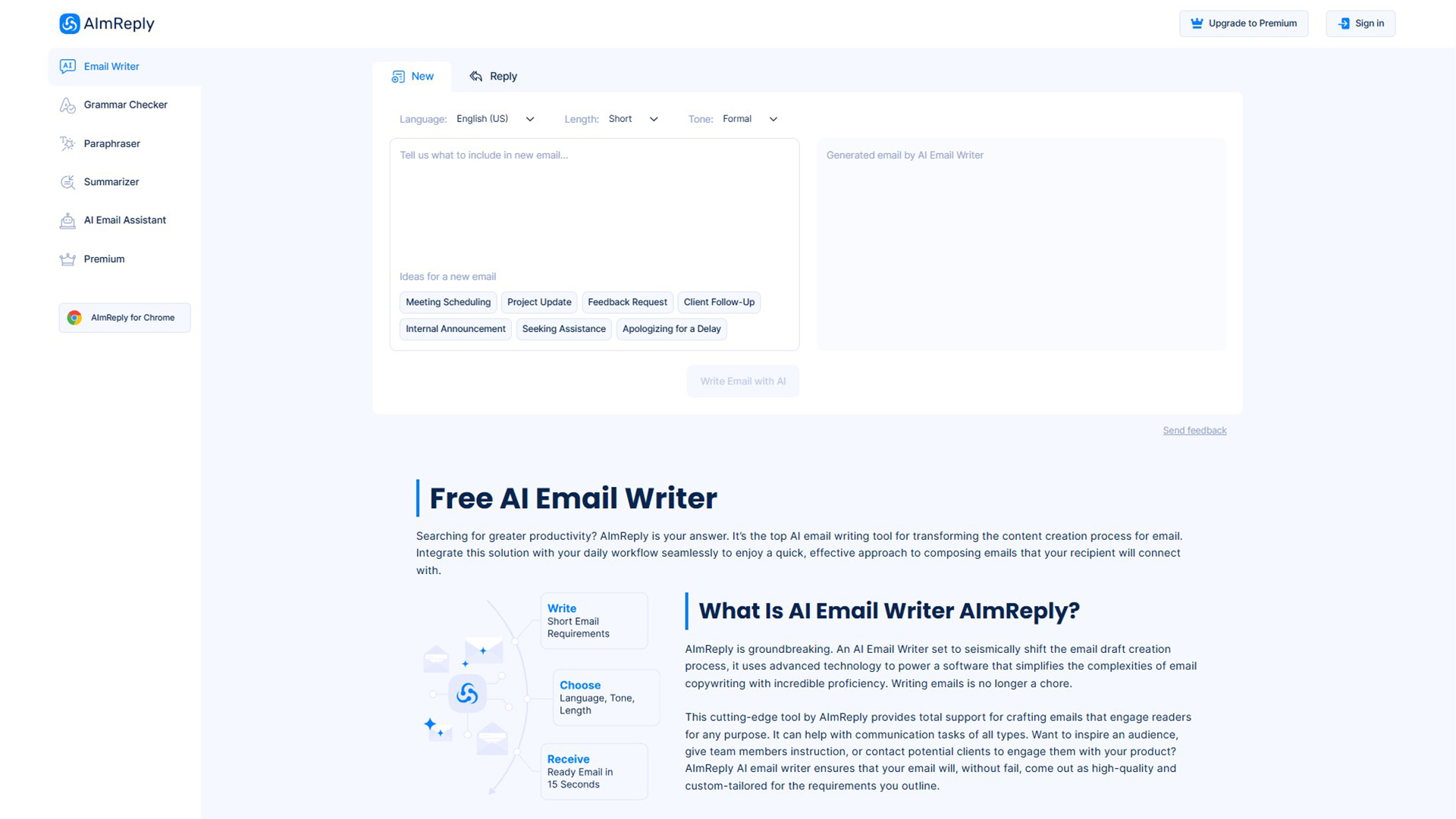 AI email writer | AImReply | AllAiWebsite