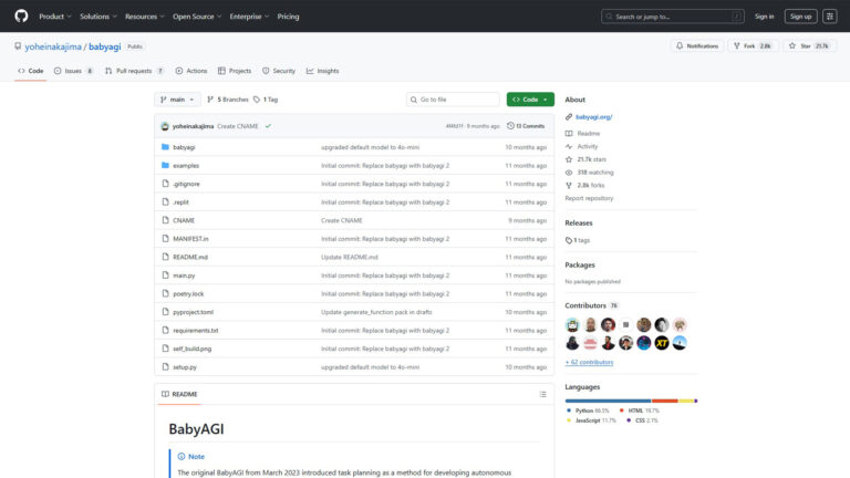 Autonomous task management | BabyAGI | AllAIWebsite