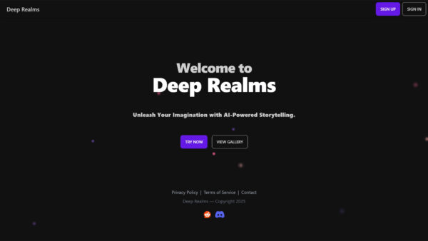 Deep Realms | AI Tools Directory [Discover Top AI Tools in 2026]