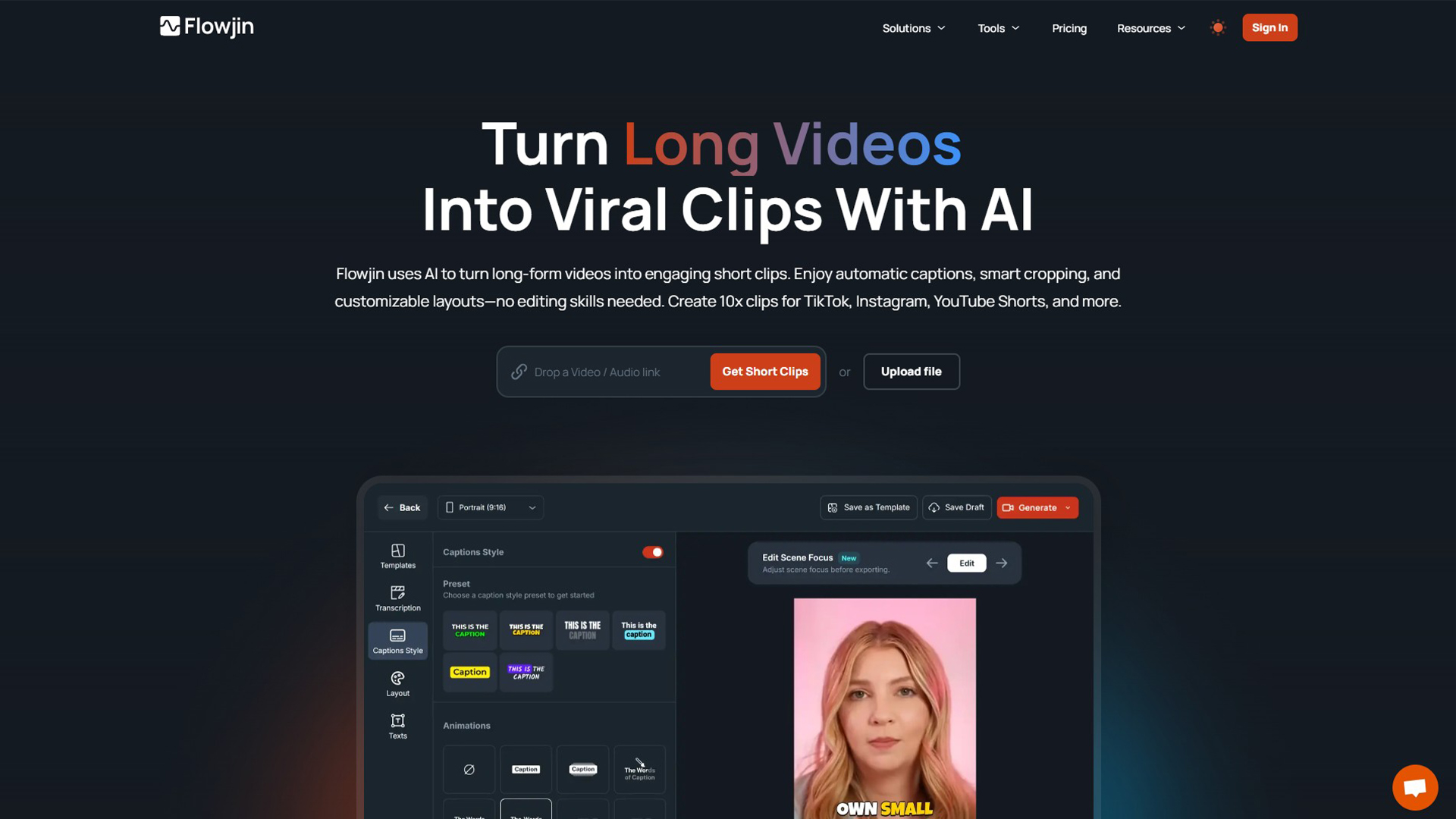 AI video editing software | Flowjin | AllAIWebsite