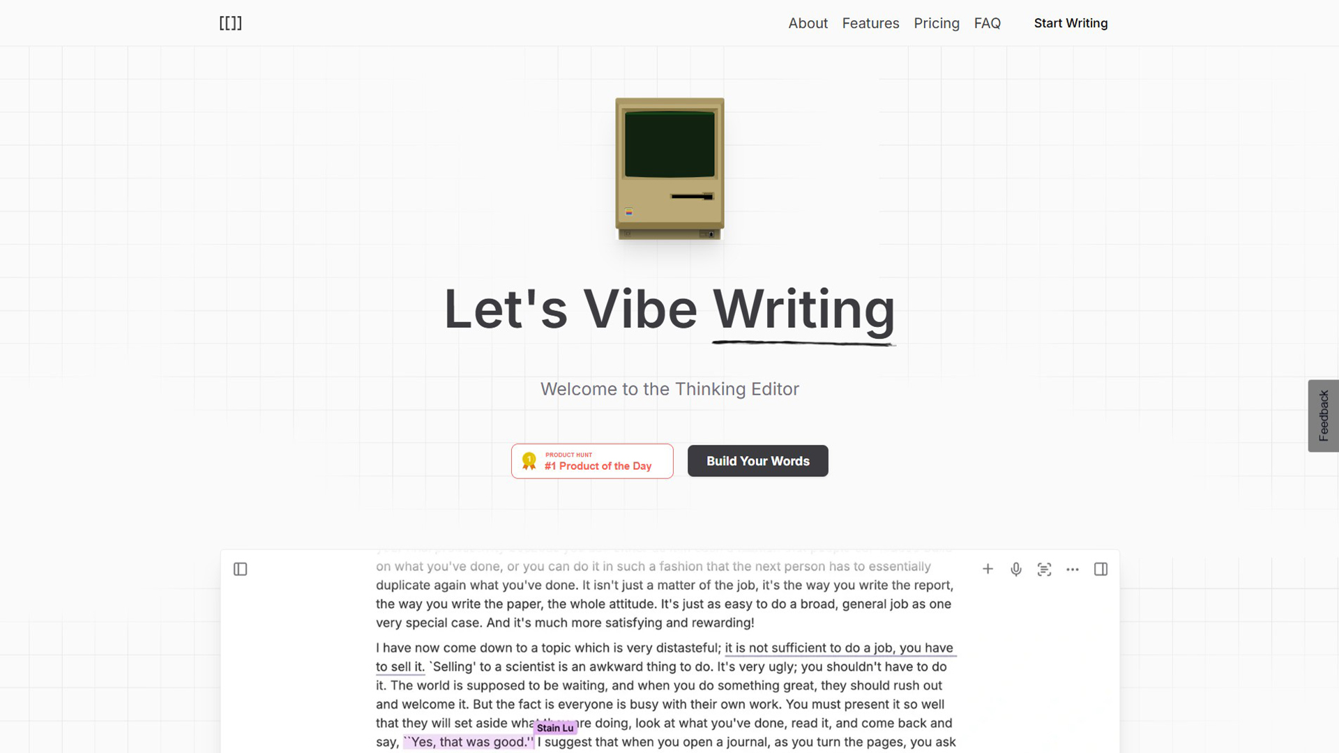 Vibe Writing | Grimo | AllAiWebsite