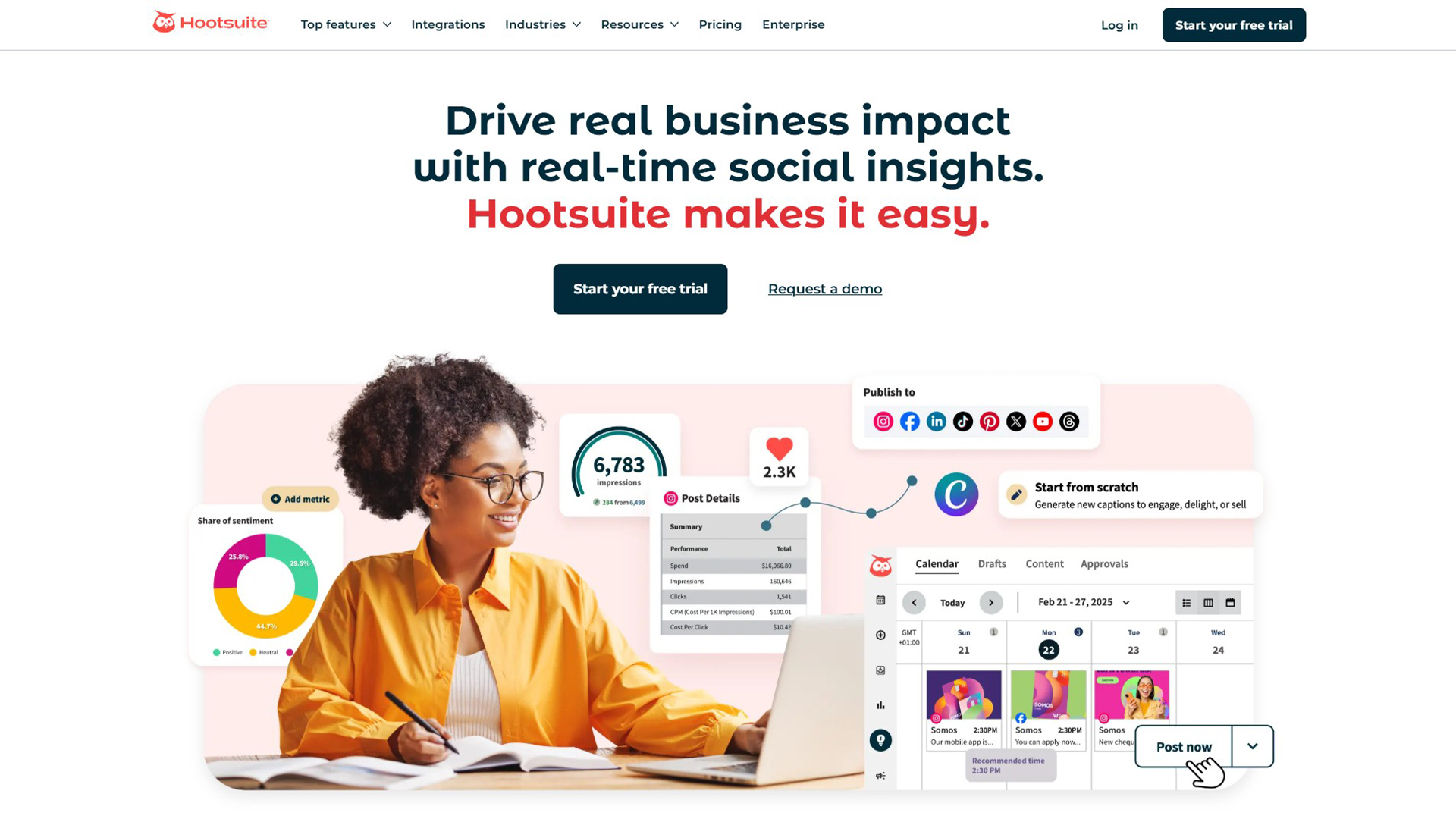 Social media marketing | Hootsuite | AllAiWebsite