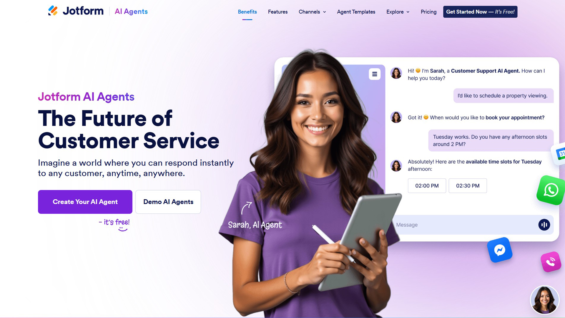 AI customer service | Jotform AI Agents | AllAiWebsite