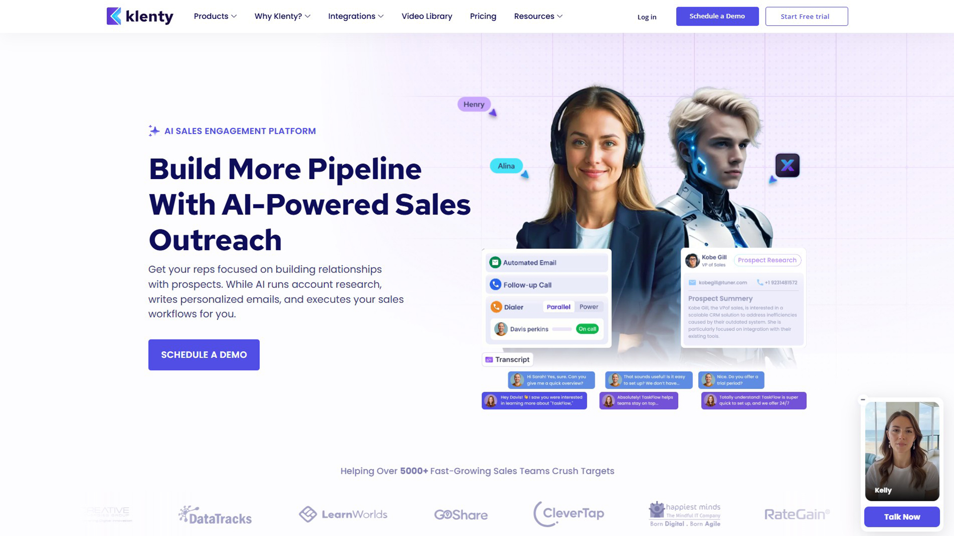 Sales engagement platform | Klenty | AllAiWebsite