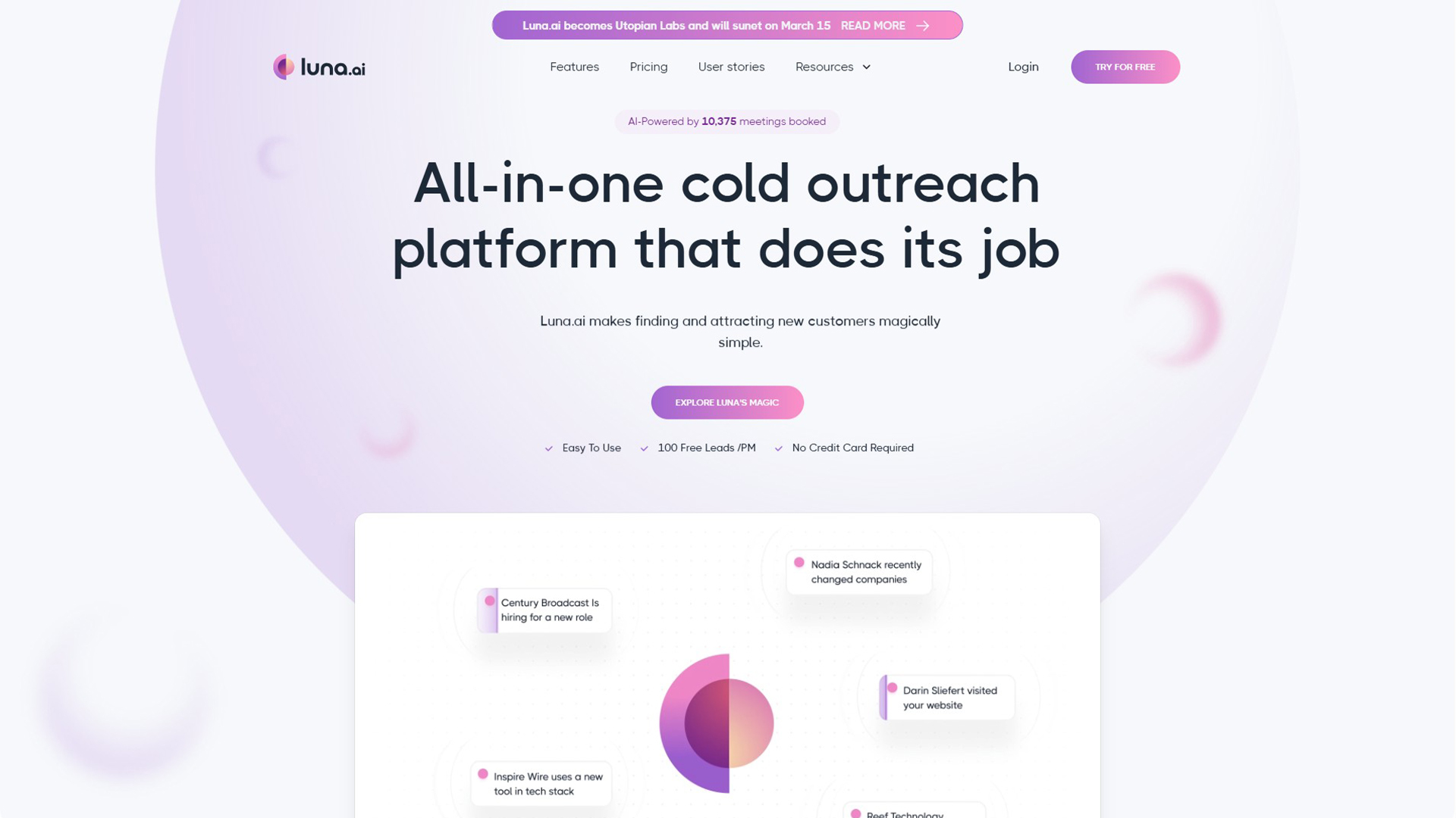 AI prospecting tool | Luna AI | AllAIWebsite