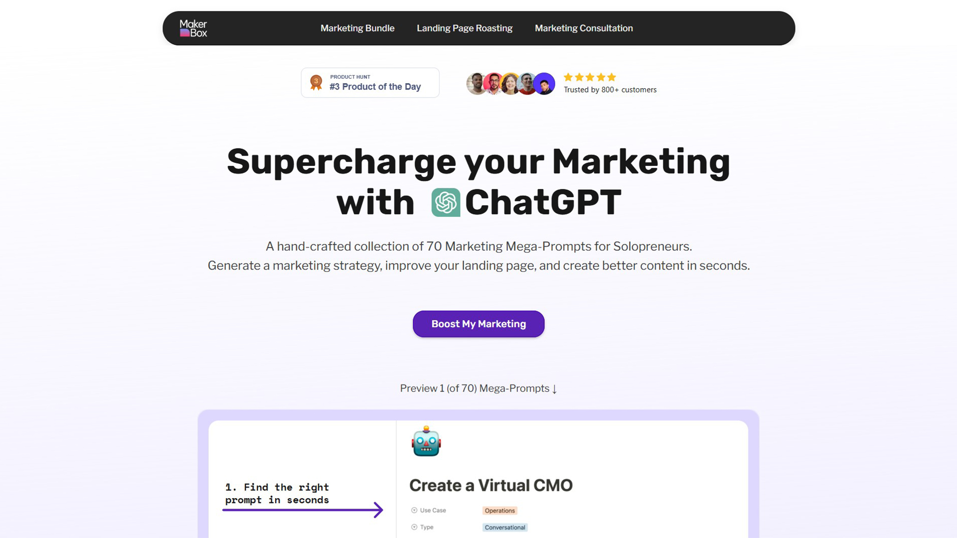 AI marketing prompts | MakerBox | AllAIWebsite