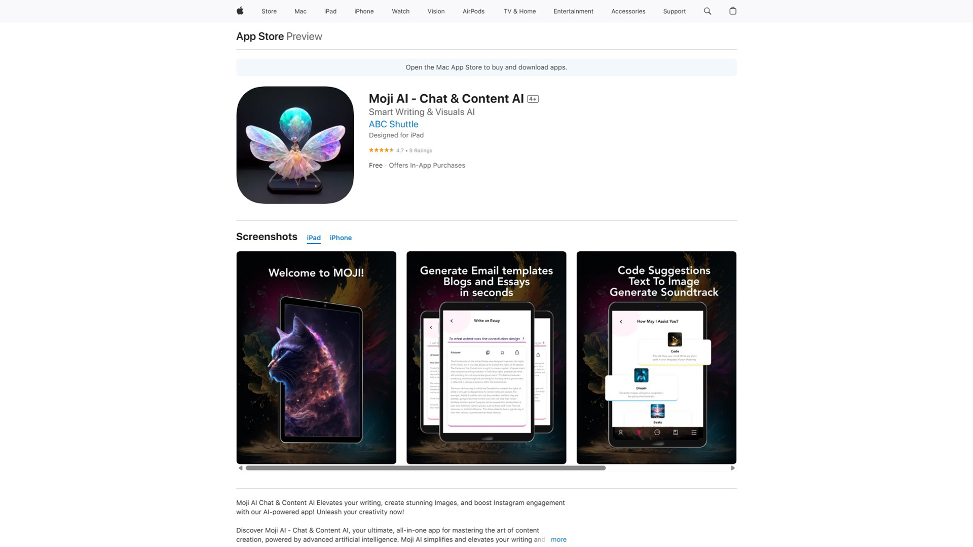 AI chatbot | Moji AI | AllAiWebsite