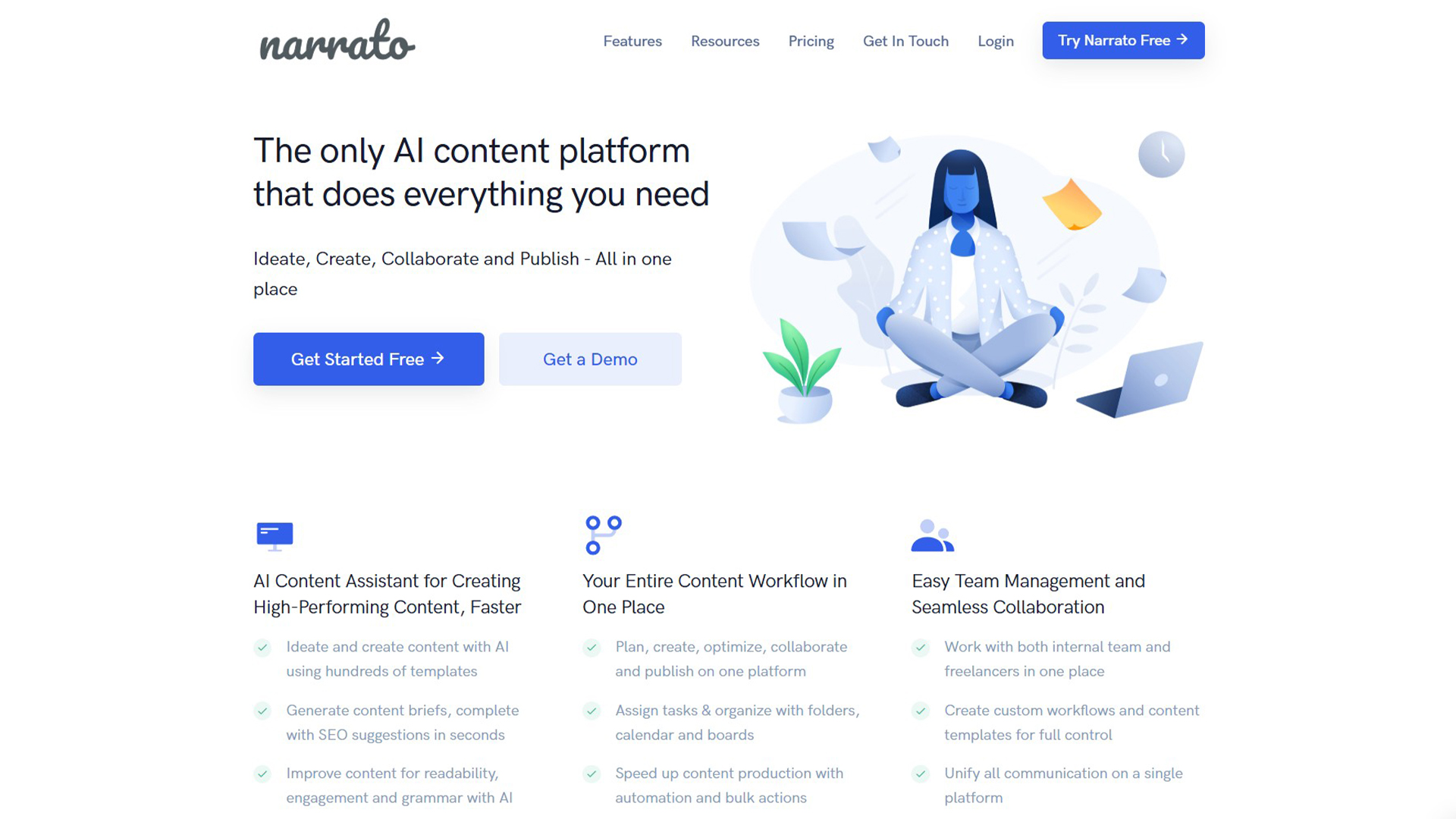 Content collaboration platform | Narrato | AllAIWebsite