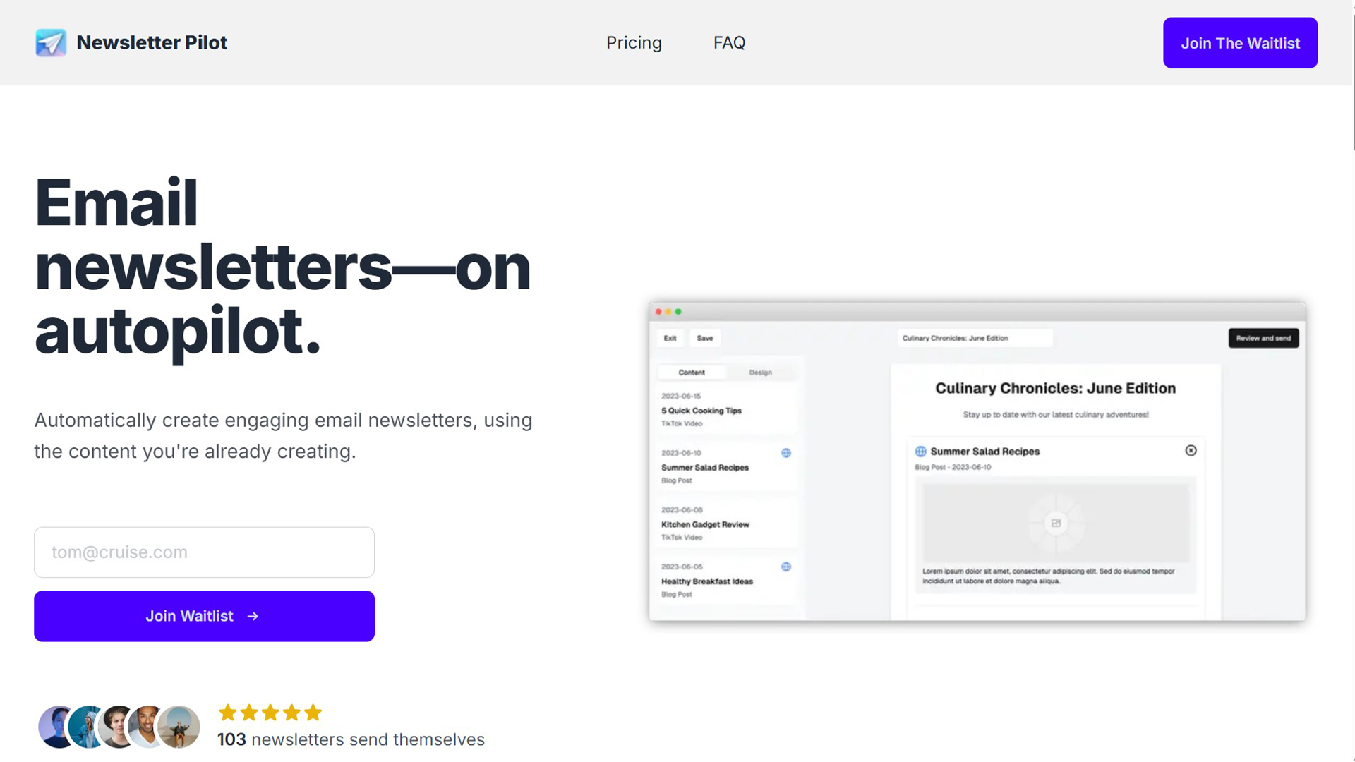 AI newsletter writer | Newsletter Pilot | AllAiWebsite