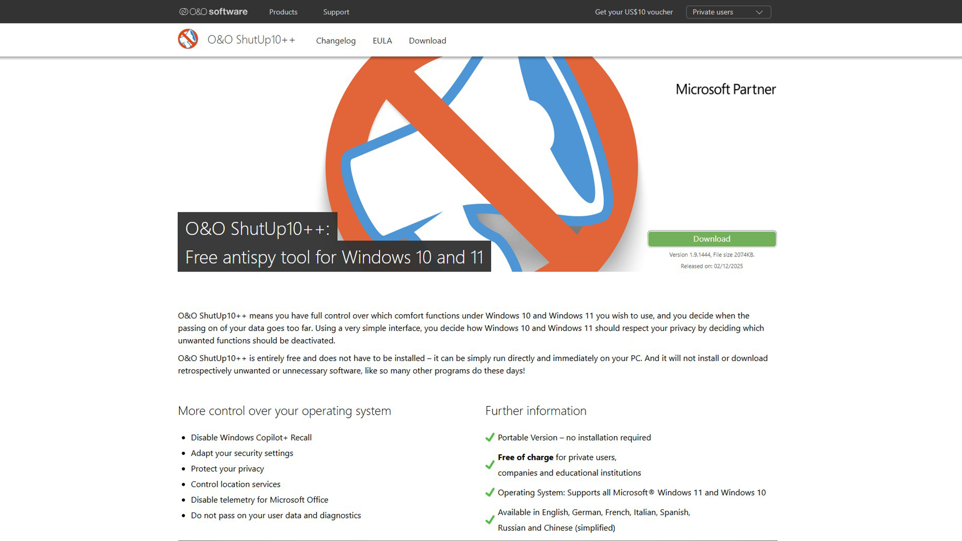Windows privacy settings | O&O ShutUp10++ | AllAiWebsite