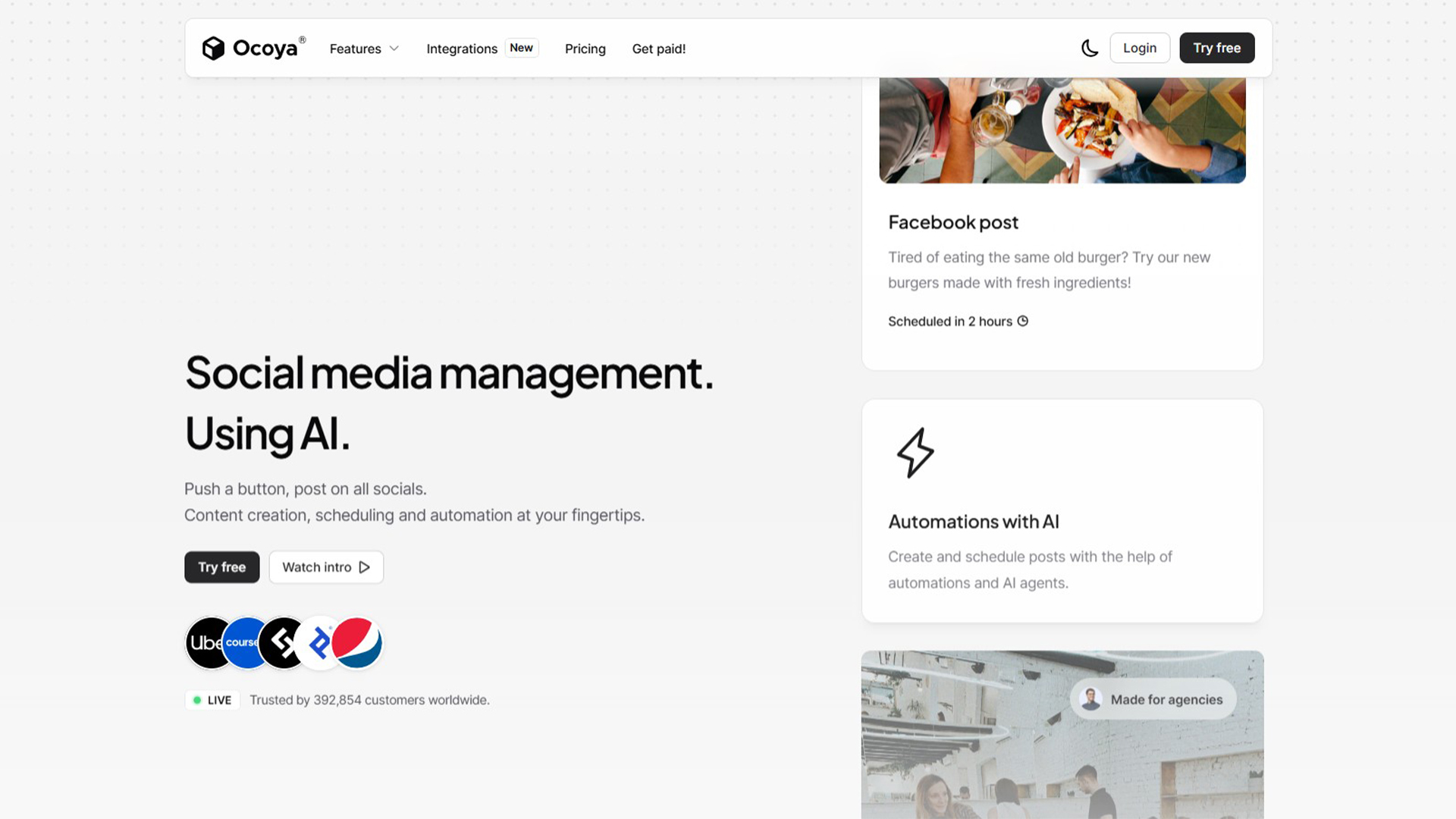 AI social media assistant | Ocoya | AllAiWebsite