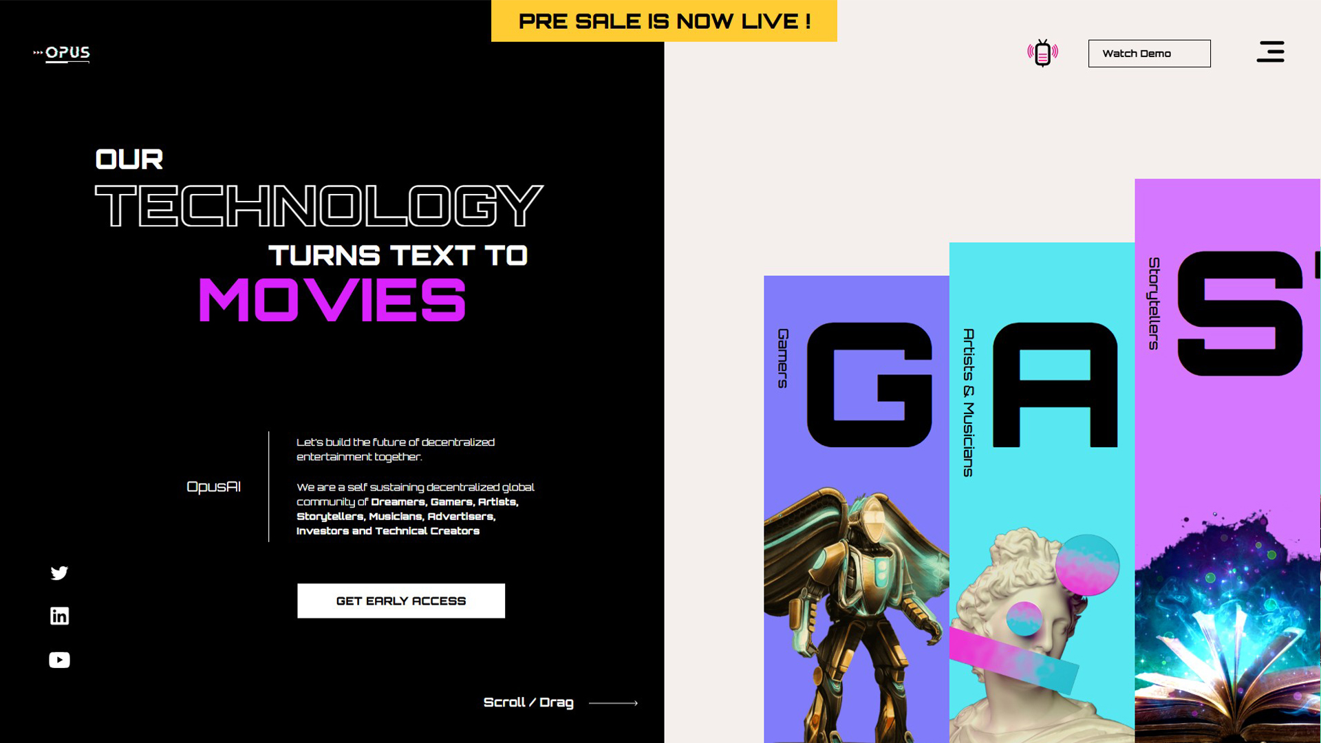 AI game generator | Opus AI | AllAiWebsite