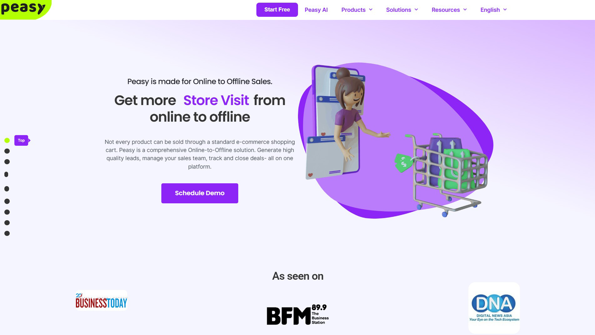 Lead management software | Peasy Sales | AllAIWebsite