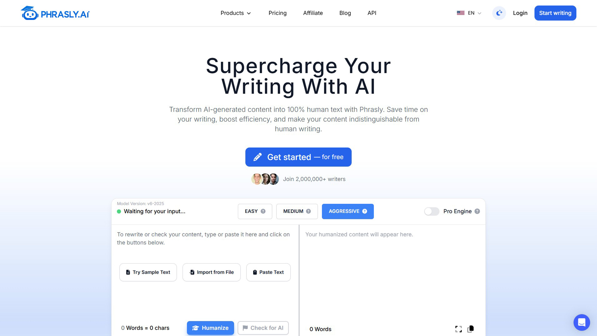 AI humanizer | Phrasly | AllAiWebsite