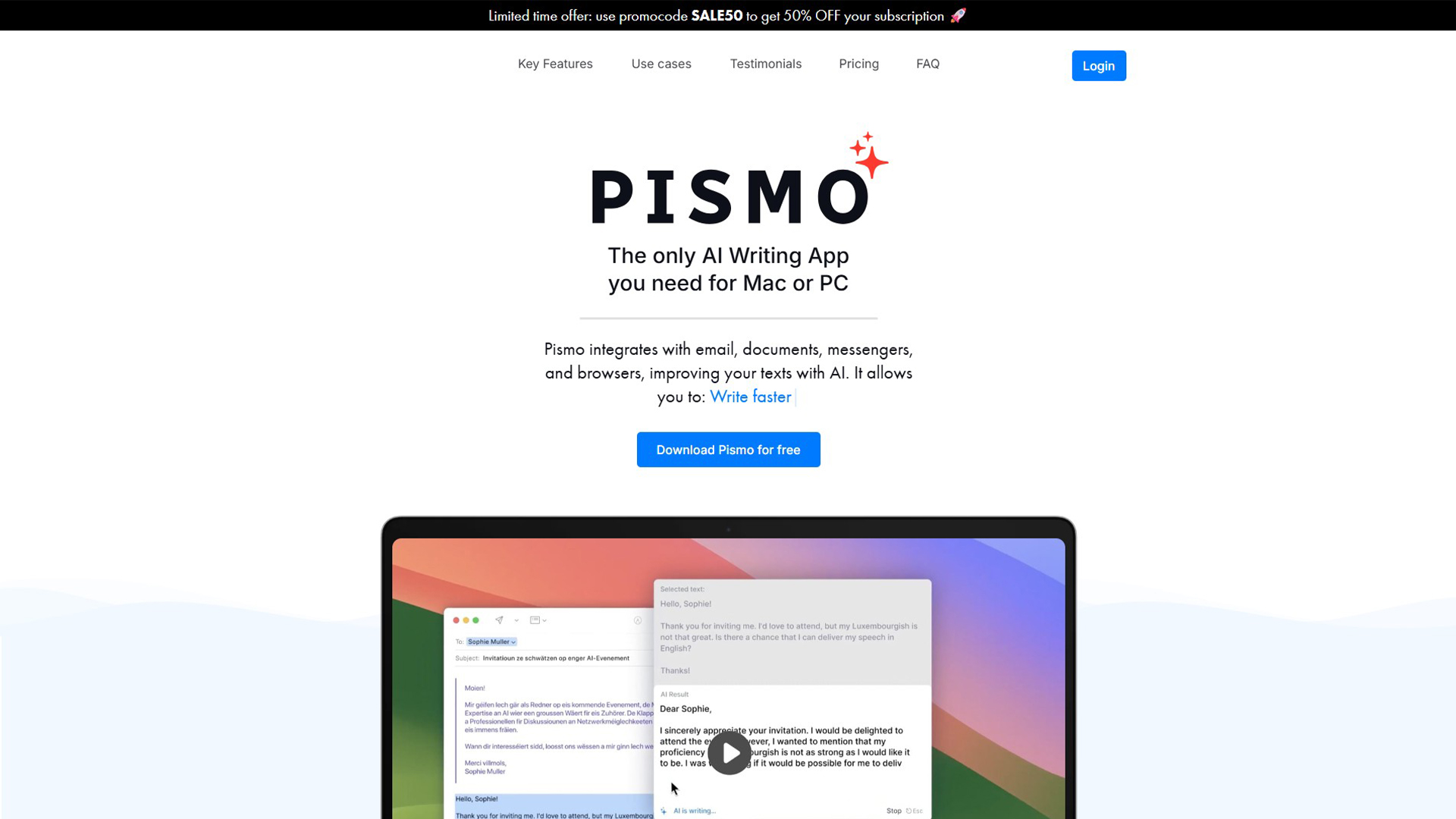 AI writing app | Pismo | AllAIWebsite
