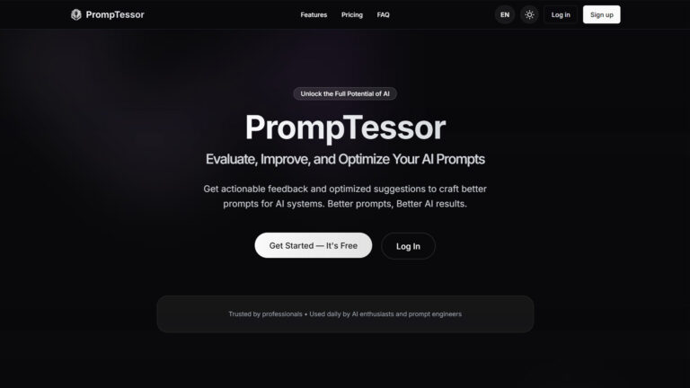 AI prompt generator | PrompTessor | AllAIWebsite