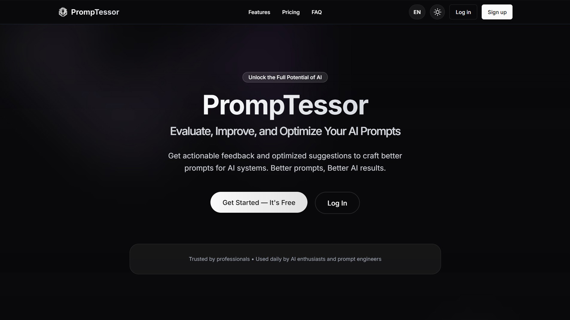 AI prompt generator | PrompTessor | AllAIWebsite
