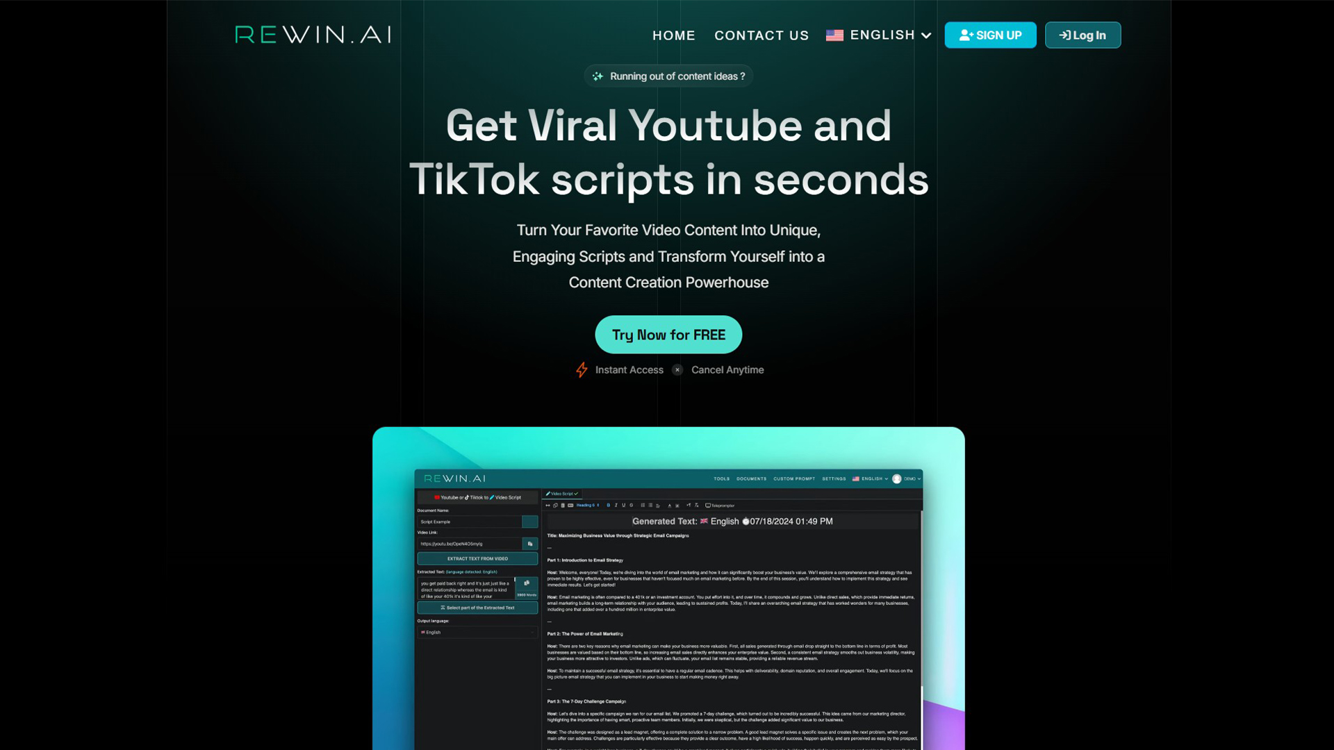 AI Content Generator | Rewin | AllAiWebsite