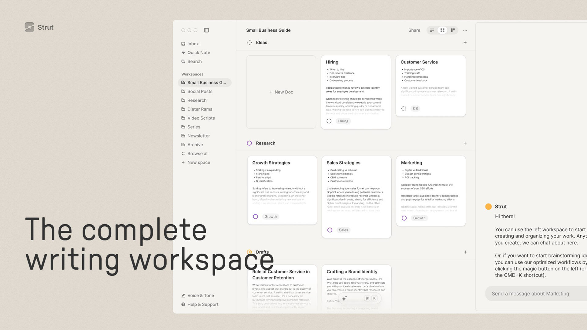 AI writing tool | Strut | AllAiWebsite