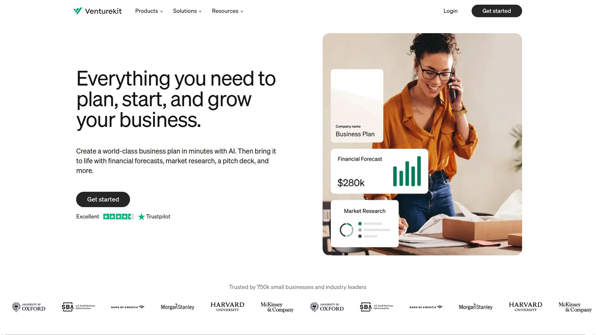 AI business plan generator | Venturekit | AllAIWebsite