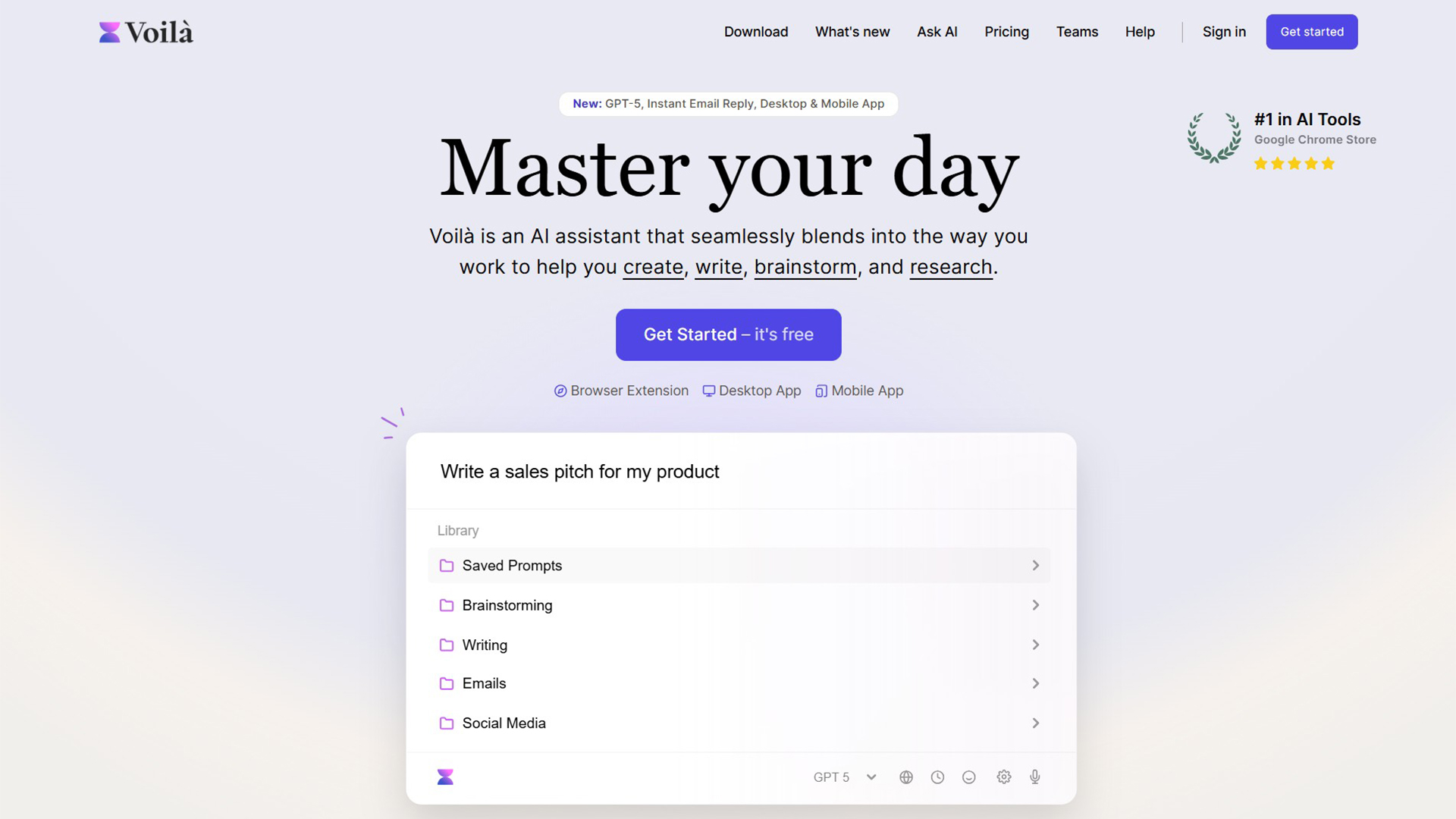 AI Writing Assistant | Voila AI | AllAiWebsite