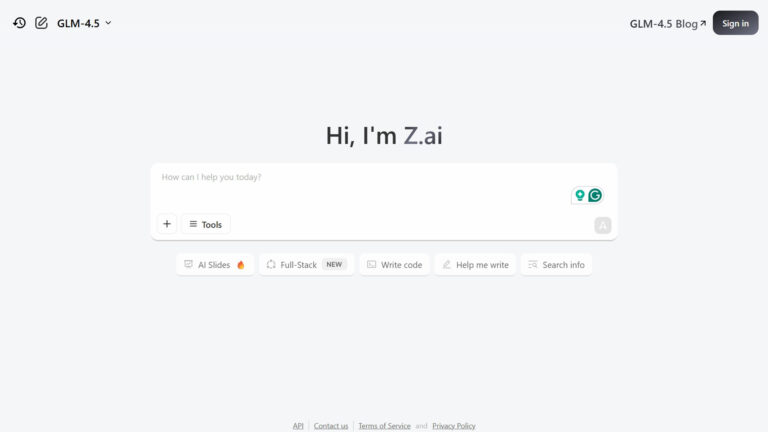 Free AI Chatbot | Z.ai | AllAiWebsite