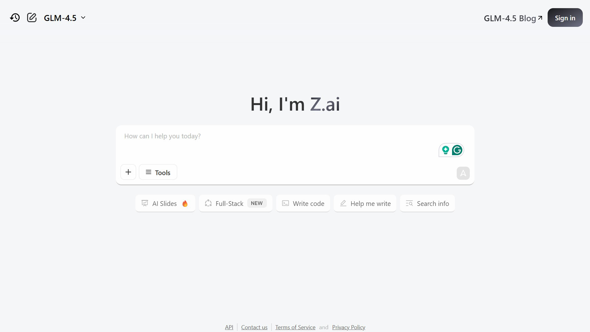Free AI Chatbot | Z.ai | AllAiWebsite