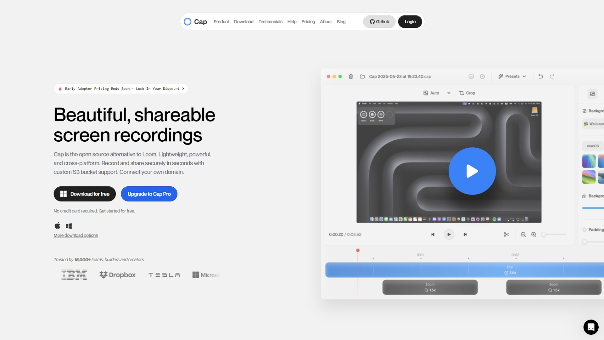 Screen recorder | Cap.so | AllAiWebsite