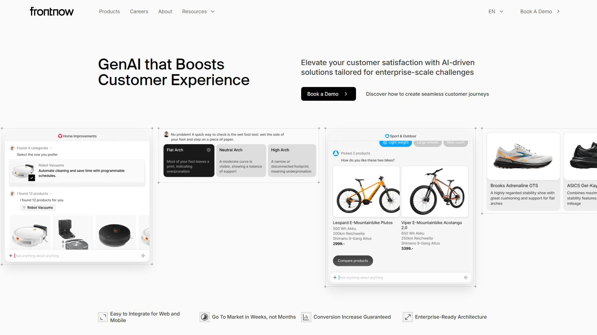 AI for customer experience | Frontnow | AllAIWebsite