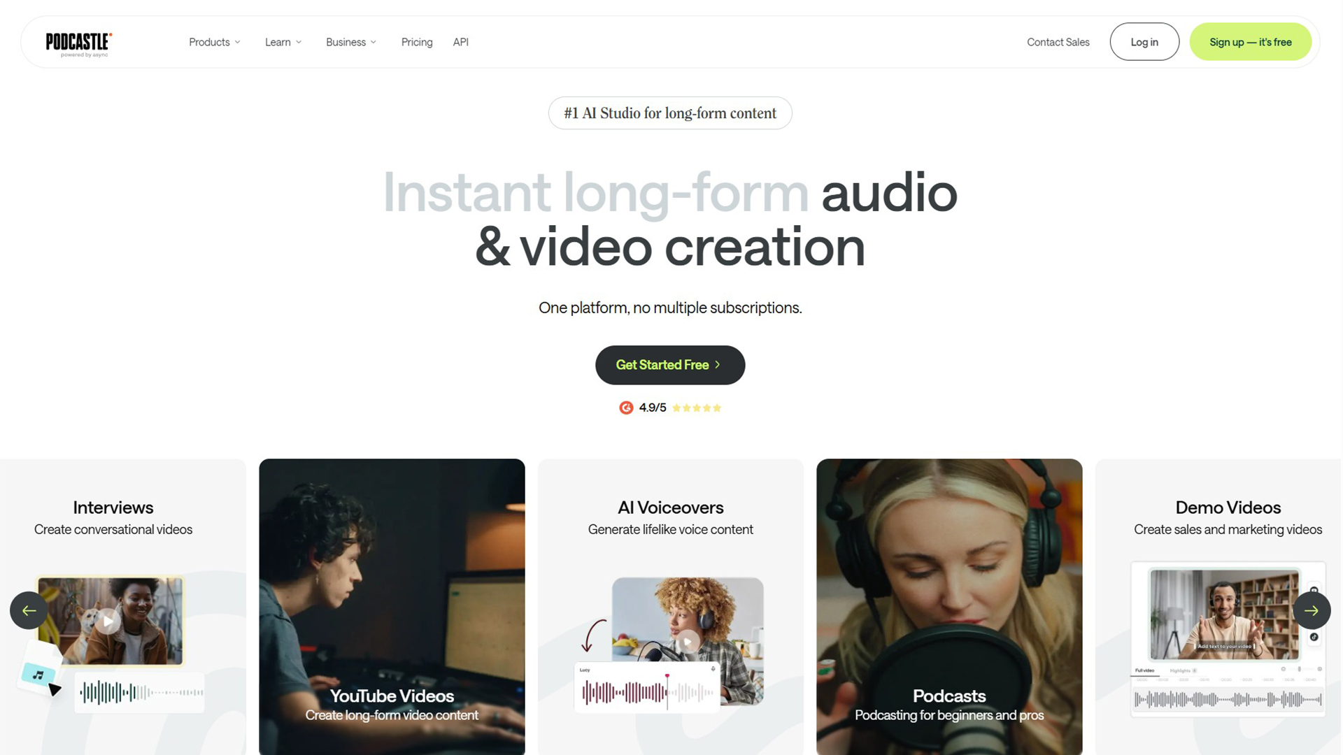 AI voice generator | Podcastle | AllAiWebsite