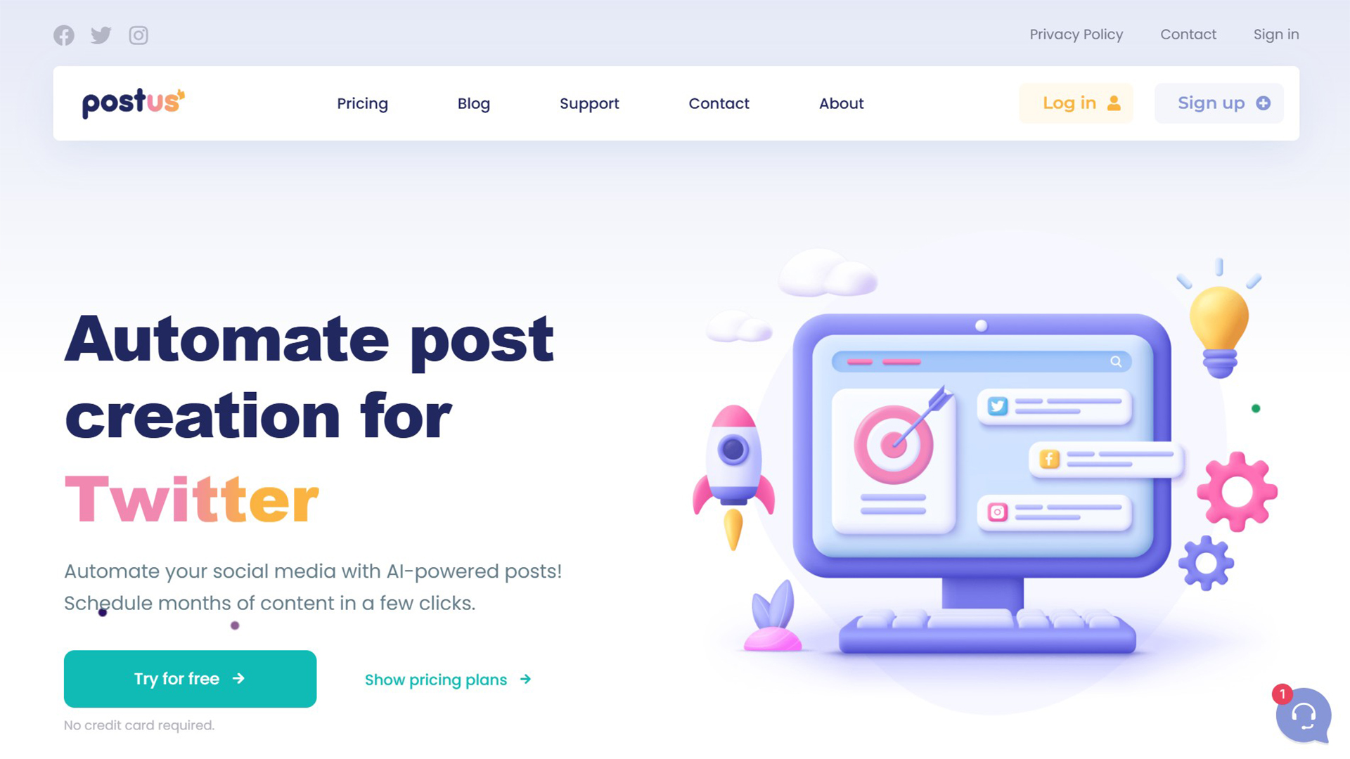 AI content writer | Postus | AllAIWWebsite