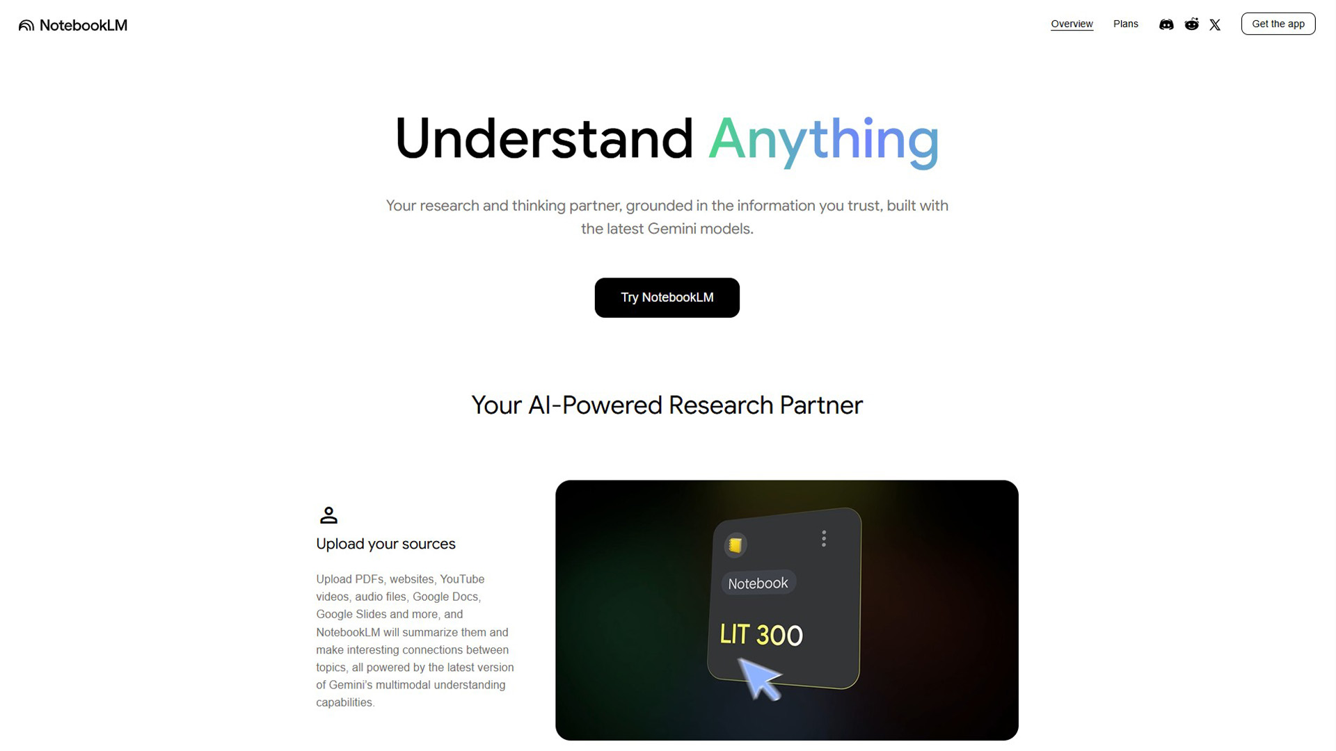 NotebookLM | AI Research Assistant | AllAIWebsite