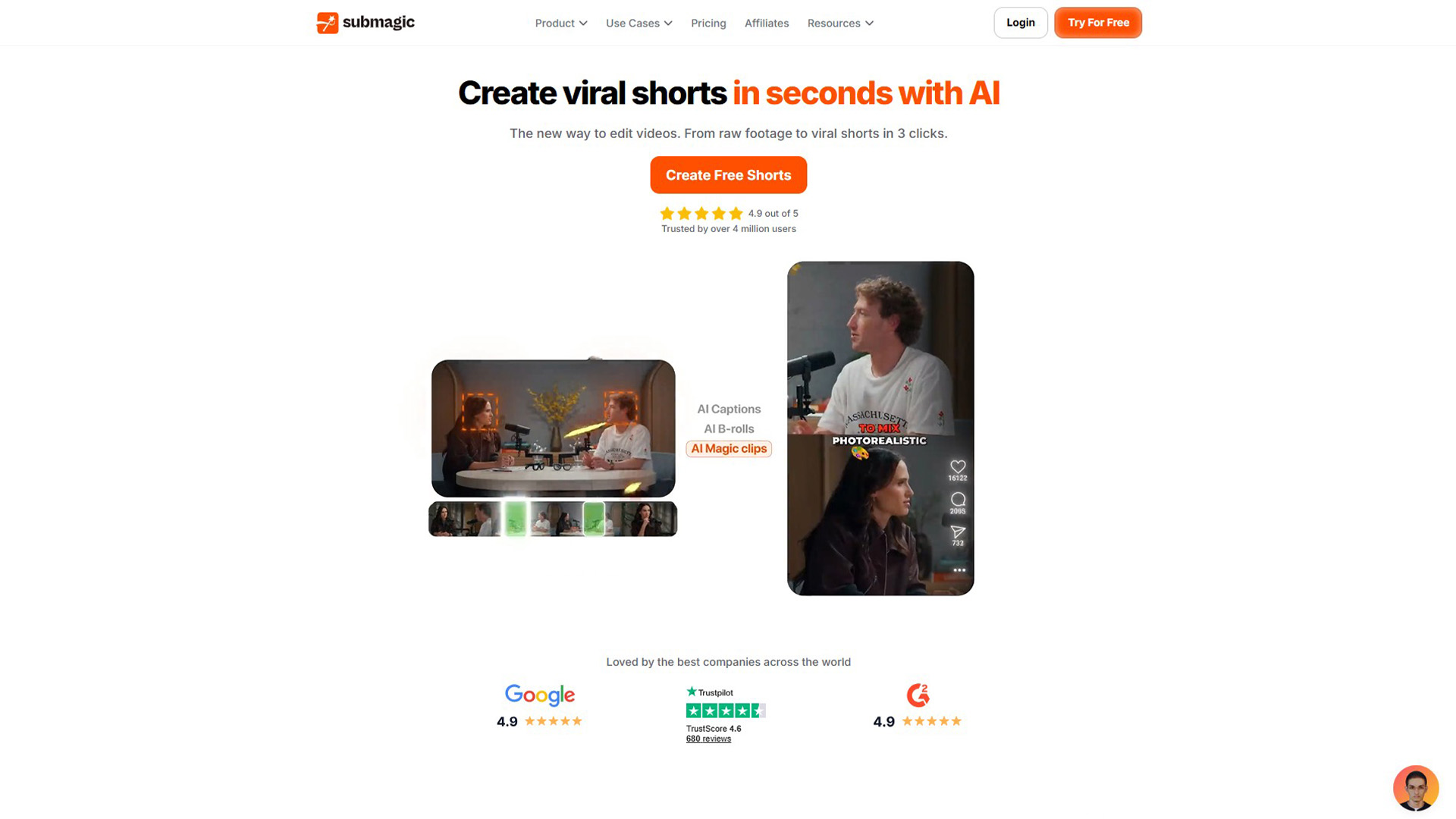 Submagic | AI UGC Video Generator | AllAIWebiste