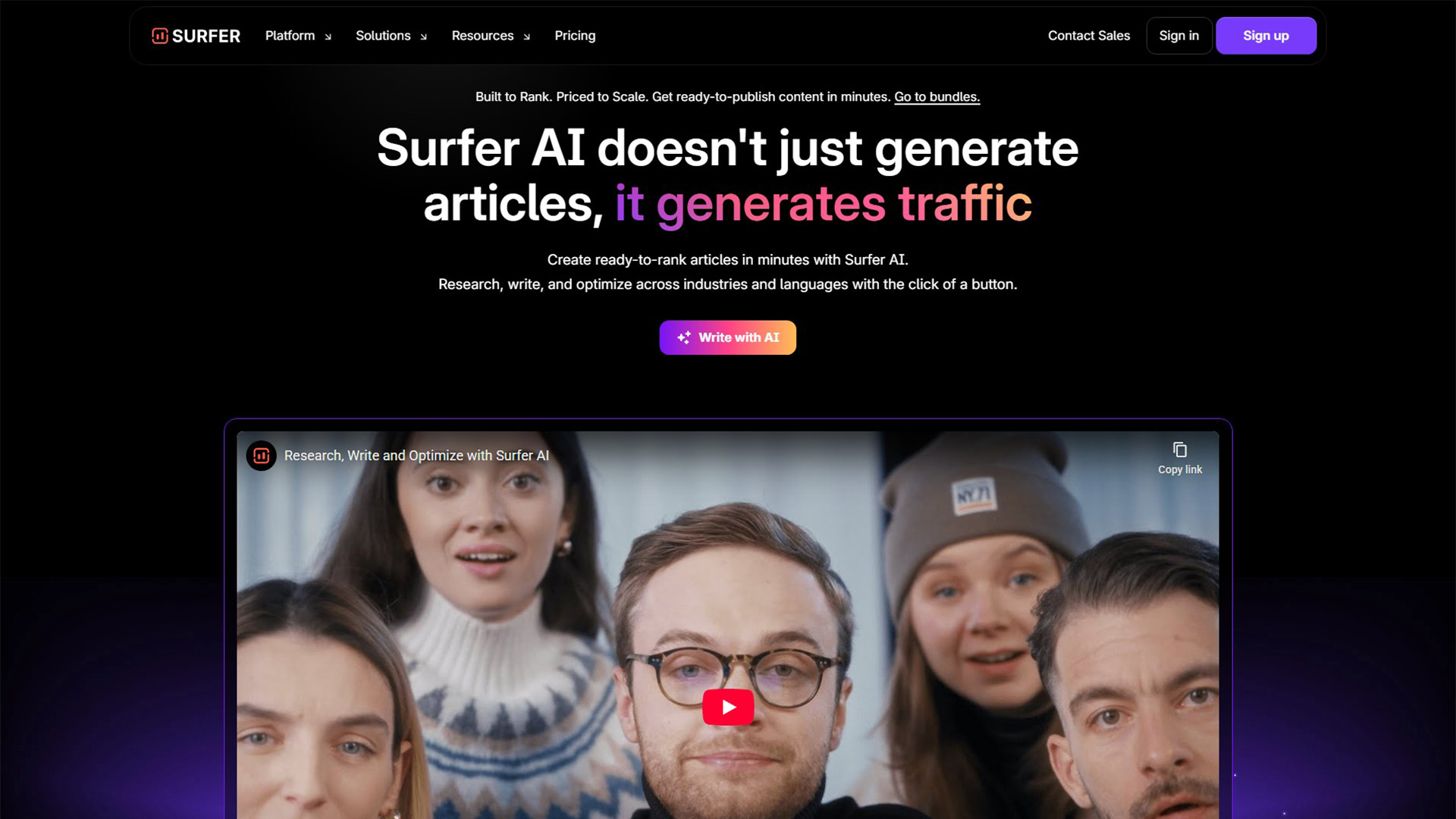 Surfer AI | AI SEO Content Generator | AllAIWebsite